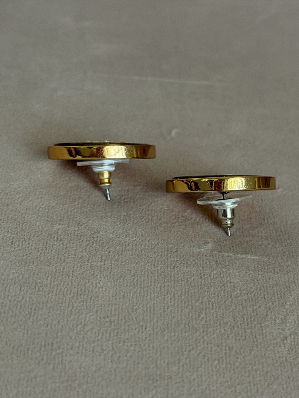 kate spade gold-tone brown round crystal stud earrings - Picture 6 of 11